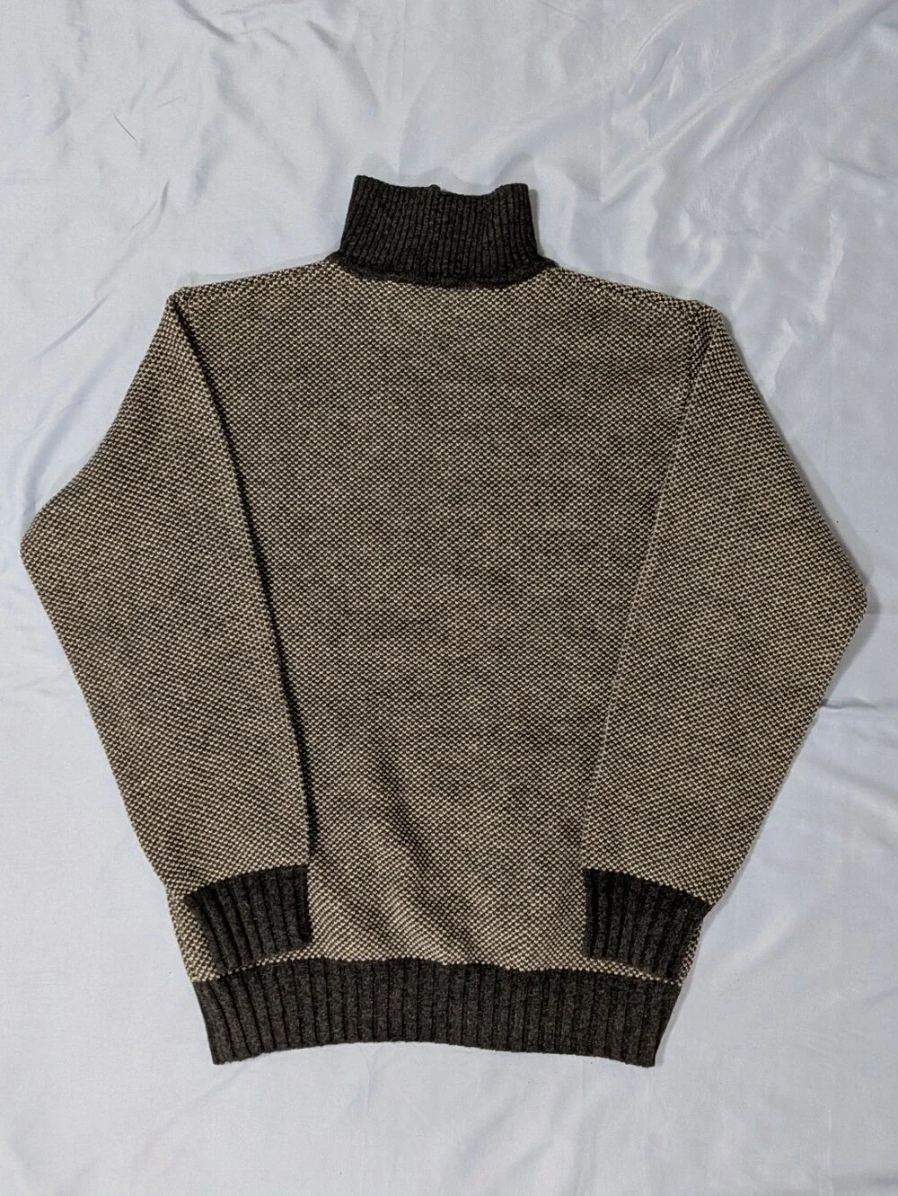 VTG 90s Trussardi Sport Knit Wool Blend Quarter Zip Sweater Elbow Patches Men L